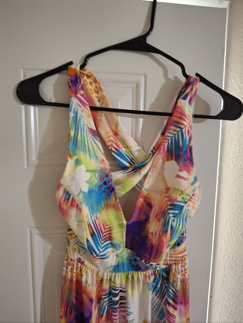 PRIVY Colorful Tropical Print Maxi Dress